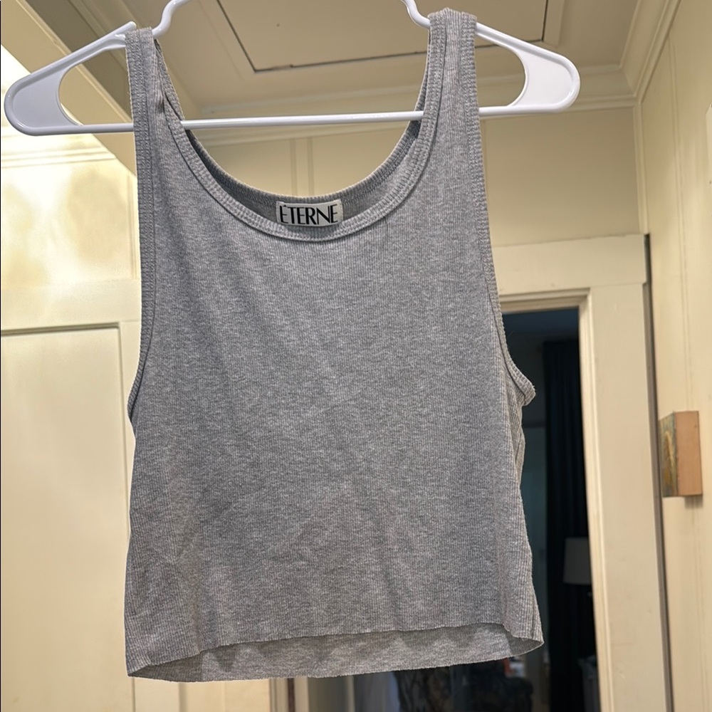 Eterne (2) White and Heather Gray Tank Tops